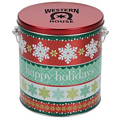 View a larger, more detailed picture of the 3-Way Popcorn Tin - Design - 1 Gallon