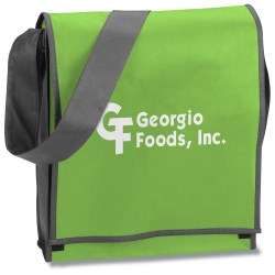 View a larger, more detailed picture of the Polypropylene Messenger Tote - Two Tone