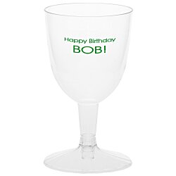 View a larger, more detailed picture of the Two-Piece Plastic Wine Glass - 5 oz 