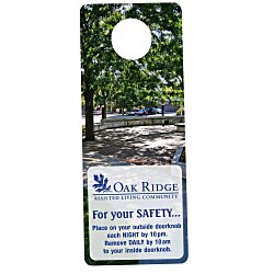 View a larger, more detailed picture of the Plastic Door Hanger - Full Color