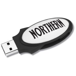 View a larger, more detailed picture of the Oval Swing USB Drive - 1GB - 24 hr