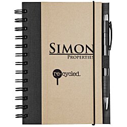 View a larger, more detailed picture of the Eco Design Recycled Color Spine Spiral Notebook
