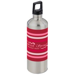 View a larger, more detailed picture of the h2go Classic Stainless Steel Sport Bottle 24 oz Stripe