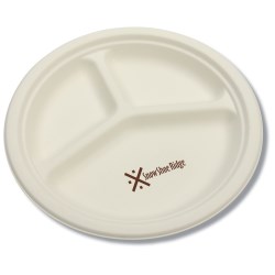 View a larger, more detailed picture of the Compostable Compartment-Style Paper Plate - Low Qty