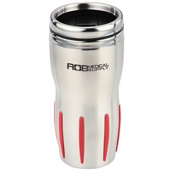 View a larger, more detailed picture of the Stainless Rib-Grip Tumbler - 16 oz 
