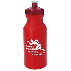 View a larger, more detailed picture of the Sport Bottle w Push Pull Cap - 20 oz - Colors - 24 hr
