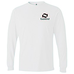 View a larger, more detailed picture of the Anvil 4 5 oz Ringspun Long Sleeve Fashion-Fit T-Shirt-White