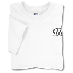 View a larger, more detailed picture of the Anvil 5 4 oz Cotton T-Shirt w TearAway Label - White