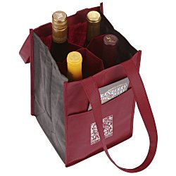 View a larger, more detailed picture of the Polypropylene Four Bottle Bag