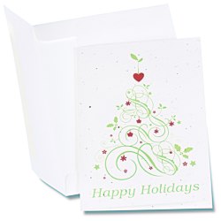 View a larger, more detailed picture of the Seeded Holiday Card - Happy Holidays