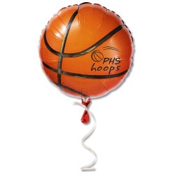View a larger, more detailed picture of the Mylar Balloon - 18 - Basketball