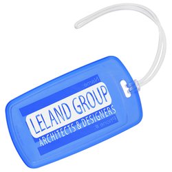 View a larger, more detailed picture of the Traveler Rectangle Luggage Tag - Translucent