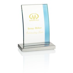 View a larger, more detailed picture of the Stratos Jade Glass Award - 7 