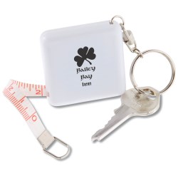 View a larger, more detailed picture of the 3 Square Tape Measure Keyholder - Opaque