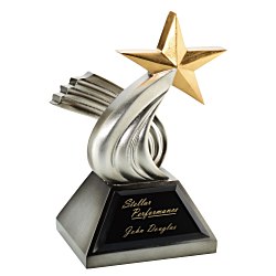 View a larger, more detailed picture of the Achieva Gilded Pewter Star Award