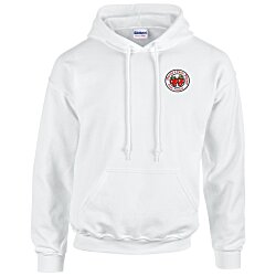 View a larger, more detailed picture of the Gildan 50 50 Hooded Sweatshirt - Emb - White