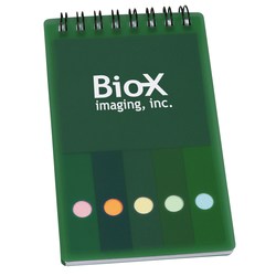 View a larger, more detailed picture of the Spiral Pocket Flag Buddy Jotter - Translucent