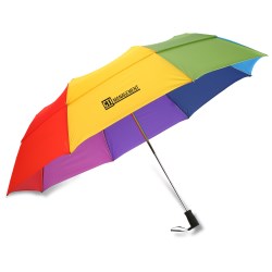 View a larger, more detailed picture of the totes Stormbeater Folding Umbrella - Rainbow