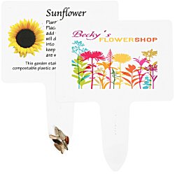 View a larger, more detailed picture of the Compostable Seed Stakes - Sunflower