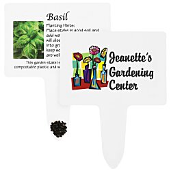 View a larger, more detailed picture of the Compostable Seed Stakes - Basil