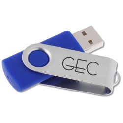View a larger, more detailed picture of the Swinging USB Drive - 8GB - 24 hr