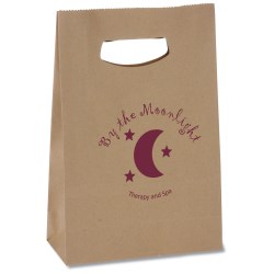 View a larger, more detailed picture of the Die Cut Handle Kraft Paper Bag - 13-1 2 x 8 