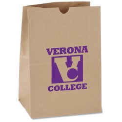 View a larger, more detailed picture of the Kraft Paper Grocery Bag - 13 x 9 