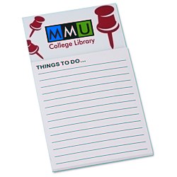 View a larger, more detailed picture of the Bic Business Card Magnet with Note Pad - Thumb Tacks