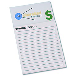 View a larger, more detailed picture of the Bic Business Card Magnet with Note Pad - Dollar Sign