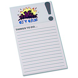 View a larger, more detailed picture of the Bic Business Card Magnet with Note Pad - Exclamation