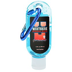 View a larger, more detailed picture of the Hand Sanitizer w Carabiner - Tinted