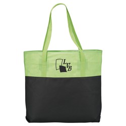 View a larger, more detailed picture of the Zippered Two-Tone Tote