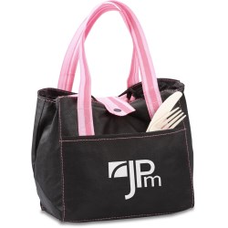 View a larger, more detailed picture of the Striped Drawstring Lunch Bag