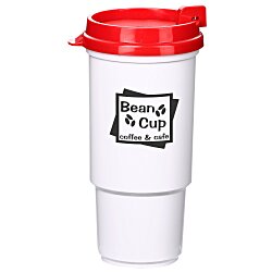 View a larger, more detailed picture of the Insulated Auto Tumbler - 16 oz - White