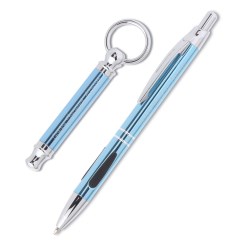 View a larger, more detailed picture of the Vienna Metal Pen & Key Tag Gift Set