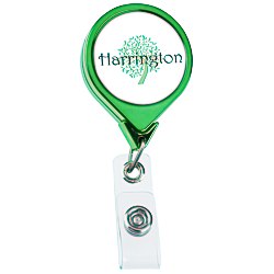 View a larger, more detailed picture of the Retractable Badge Holder - Round - Chrome Finish