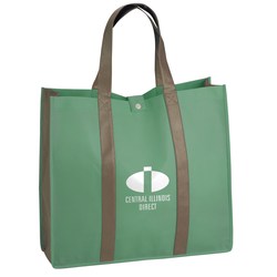 View a larger, more detailed picture of the Two-Tone Folding Shopper Tote