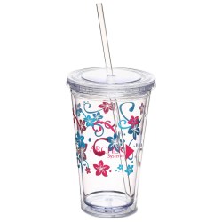 View a larger, more detailed picture of the Spirit Tumbler - 16 oz - Flowers