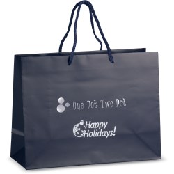 View a larger, more detailed picture of the Holiday Matte Eurotote - 10 x 13 - Happy Holidays
