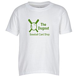 View a larger, more detailed picture of the Gildan 5 6 oz DryBlend 50 50 T-Shirt - Youth - White