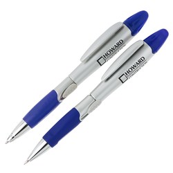 View a larger, more detailed picture of the Blossom Pen Highlighter and Pencil Set - Silver
