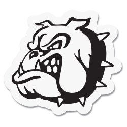 View a larger, more detailed picture of the Custom Helmet Sticker - White - Small