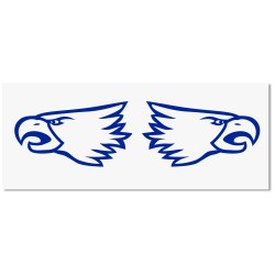 View a larger, more detailed picture of the Custom Helmet Sticker - White - Large