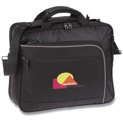 View a larger, more detailed picture of the Life in Motion Primary TSA Laptop Brief Bag - Embroidered