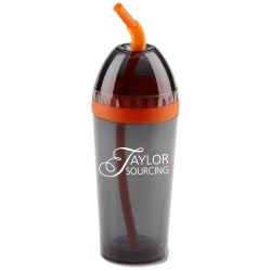 View a larger, more detailed picture of the Azio Double Wall Tumbler w Straw - 14 oz 