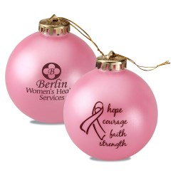 View a larger, more detailed picture of the Breast Cancer Awareness Ornament - Words