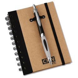 View a larger, more detailed picture of the Eco Spiral Notebook w Helix Pen - 6 x 4 