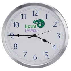View a larger, more detailed picture of the 14 Diameter Metal Wall Clock - Closeout