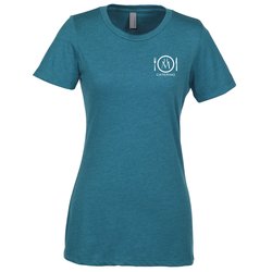 View a larger, more detailed picture of the Next Level CVC 4 3 oz Blend Crew T-Shirt - Ladies 