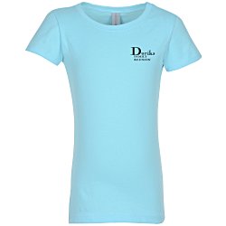 View a larger, more detailed picture of the Next Level Fitted 4 3 oz Crew T-Shirt - Girl s